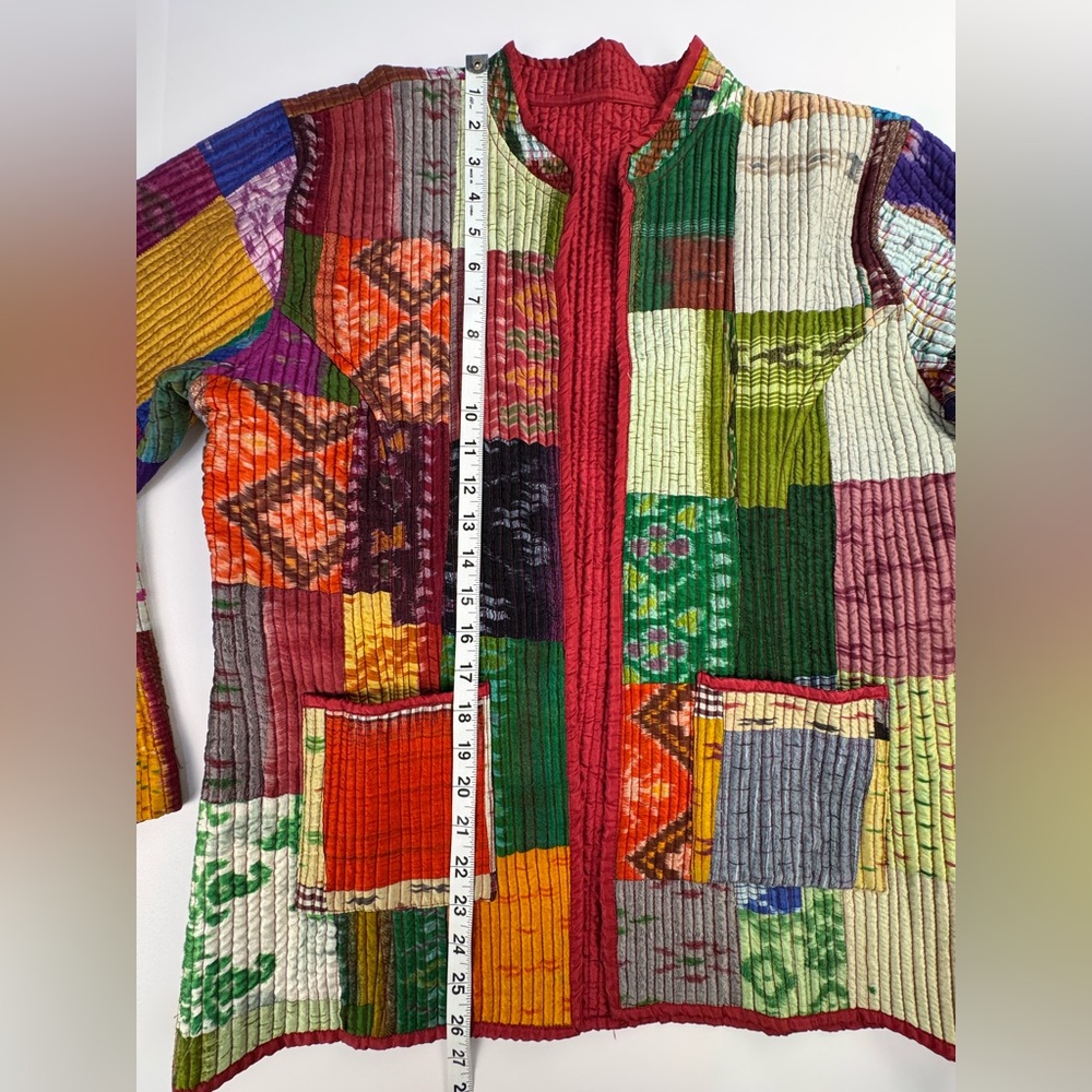 Colorful Patchwork Women's Jacket - Picture 5 of 8